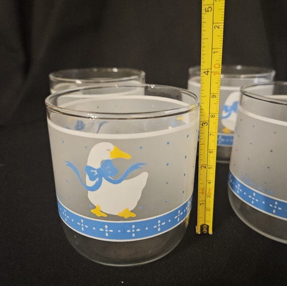 Vintage 1980's Libbey Drinking Glasses 2 Juice Duck Goose Country Farmhouse 3.5" - Picture 13 of 14